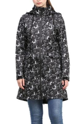 Image showing  Ladies Linear Horse Rain Full Length Jacket