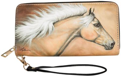 AWST Int'l Women's Lila Palomino Clutch Wallet with Wristlet