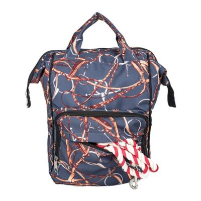 Image showing  Lila Snaffle Bit Bridles Backpack and Laptop Case, Navy