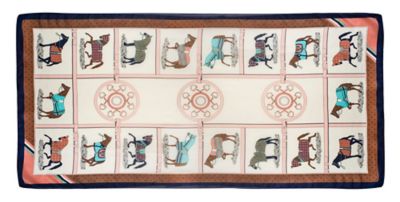 AWST Int'l Silky Scarf- Horses in Blankets