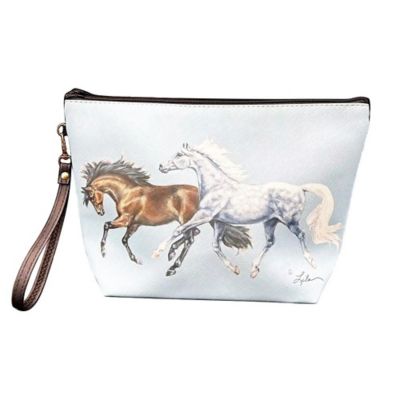 AWST Int'l Women's Lila Grey Bay Accessory Bag with Wristlet