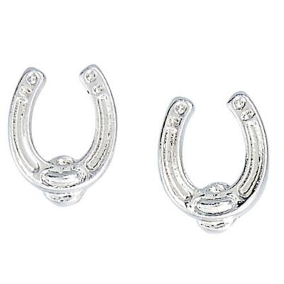 AWST Int'l Horseshoe Earrings with Colorful Cowboy Hat Gift Box