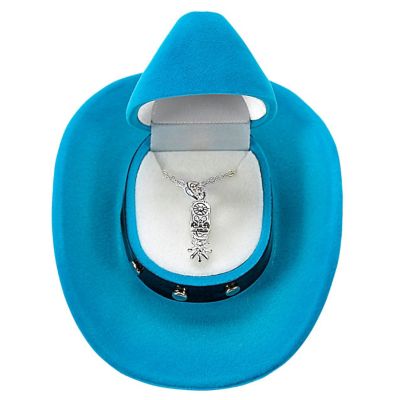 AWST Int'l Western Spur Necklace with Colorful Cowboy Hat Gift Box