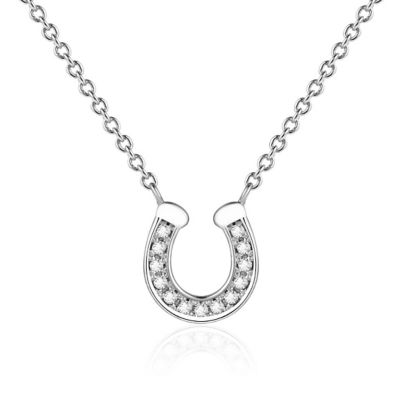 AWST Int'l Cubic Zirconium Pendant Necklace, Rhodium-Plated