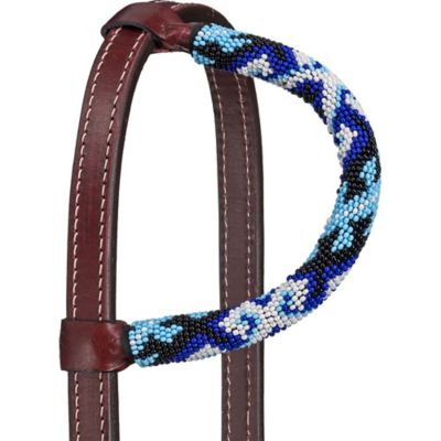 Image showing 2 th Tough1 Montana Beaded Single Ear Headstall