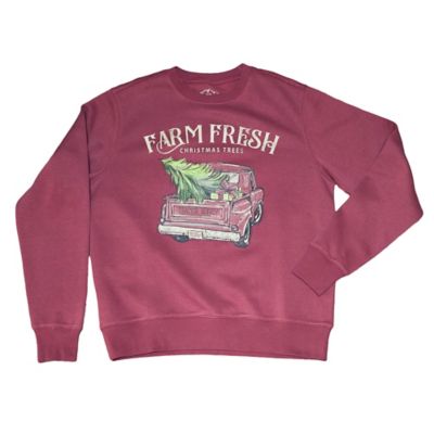Blue Mountain Women's Farm Fresh Trees Fleece Sweatshirt