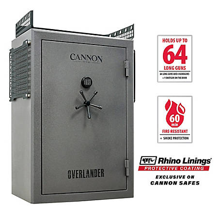64-Gun Fire-Resistant Electronic Lock Gun Safe, Gray 64-Gun Fire-Resistant Electronic Lock Gun Safe, Gray