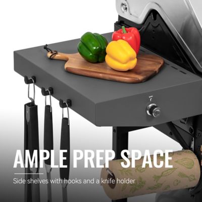 Image showing 5 th Royal Gourmet 4-Burner Premium Propane Gas Grill with Side Shelves, Black