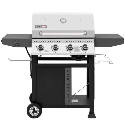 Image showing 8 th Royal Gourmet 4-Burner Premium Propane Gas Grill with Side Shelves, Black