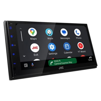 Image showing 6 th JVC 6.8 in. In-Dash Unit, Double-DIN Digital Receiver with WSVGA Touch, Wireless Android Auto/Apple CarPlay, SiriusXM Ready