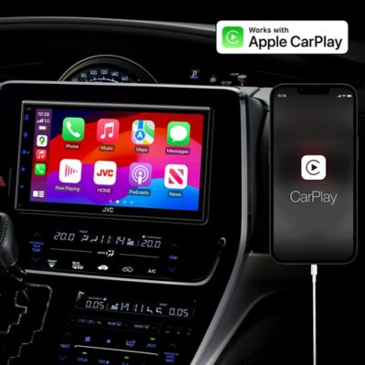 Image showing  6.8 in. In-Dash Unit, Double/Single-DIN Short Chassis Digital Receiver with WSVGA Touch Screen, Android/Apple CarPlay