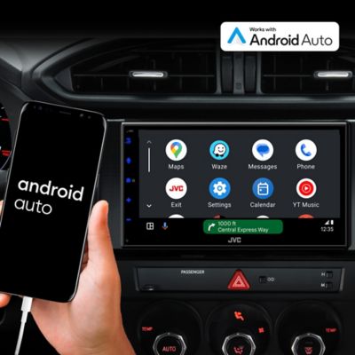 Image showing  6.8 in. In-Dash Unit, Double/Single-DIN Short Chassis Digital Receiver with WSVGA Touch Screen, Android/Apple CarPlay