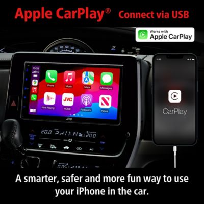 Image showing  6.8 in. In-Dash Unit, Double/Single-DIN Digital Receiver with WSVGA Touch Screen, Android/Apple CarPlay, SiriusXM Ready