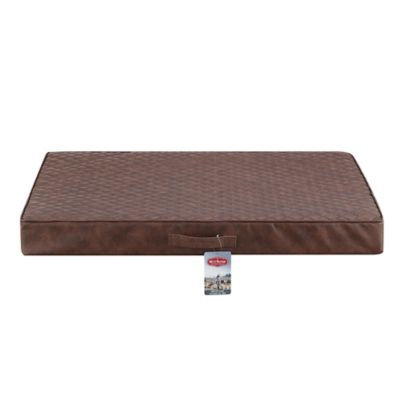 Image showing  XL Vegan Leather Gusset Dog Bed, 40 x 32in.