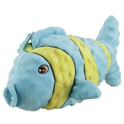 Retriever Durable Skeleton Fish 2-in-1 Plush Dog Toy, Assorted