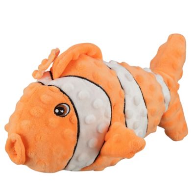 Image showing  Durable Skeleton Fish 2-in-1 Plush Dog Toy, Assorted