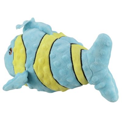 Image showing  Durable Skeleton Fish 2-in-1 Plush Dog Toy, Assorted