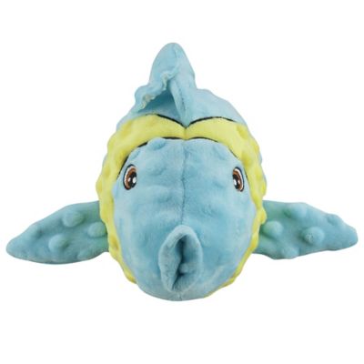 Image showing  Durable Skeleton Fish 2-in-1 Plush Dog Toy, Assorted