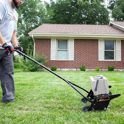Image showing  20 in. Push Spike Aerator with Galvanized 3D Steel Tines