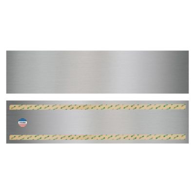 Image showing  28 in. x 6 in. Nickel Door Kick Plate, Anodized Aluminum, Adhesive Mount