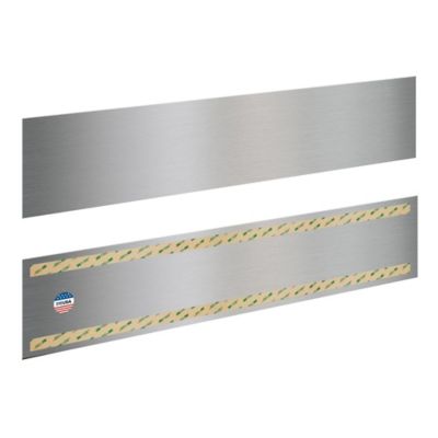 Image showing  30 in. x 8 in. Nickel Door Kick Plate, Anodized Aluminum, Adhesive Mount