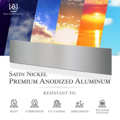 Image showing  32 in. x 8 in. Nickel Door Kick Plate, Anodized Aluminum, Adhesive Mount