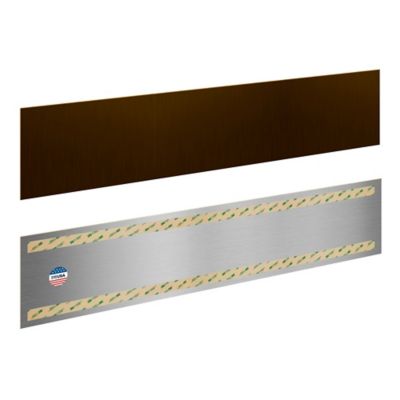 Image showing  30 in. x 8 in. Oil Rubber Bronze Door Kick Plate, Anodized Aluminum, Adhesive Mount