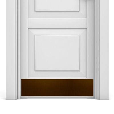 Deck the Door Decor 34 in. x 8 in. Oil Rubber Bronze Door Kick Plate, Anodized Aluminum, Adhesive Mount