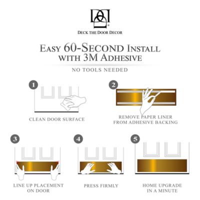 Image showing  30 in. x 8 in. Brass Door Kick Plate, Anodized Aluminum, Adhesive Mount