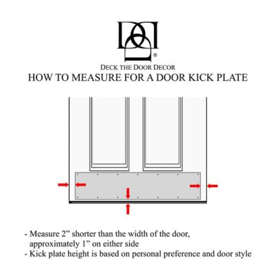 Image showing  30 in. x 8 in. Brass Door Kick Plate, Anodized Aluminum, Adhesive Mount