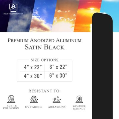 Image showing  30 in. x 4 in. Black Dog Scratch Door Protection Plate, Adhesive Mount