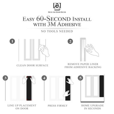 Image showing  30 in. x 4 in. Black Dog Scratch Door Protection Plate, Adhesive Mount