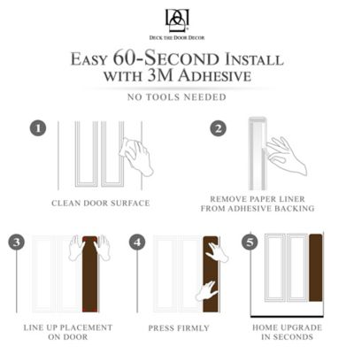 Image showing  30 in. x 4 in. Oil Rubber Bronze Dog Scratch Door Protection Plate, Adhesive Mount