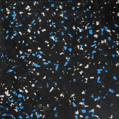 Image showing  24 in. x 24 in. Rubber Gym Flooring Tiles with Edges, Glacier, 8 mm, 25.7 sq. ft., 6-Pack