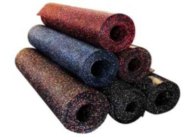 Image showing 5 th US Rubber Recycling 24 in. x 24 in. Rubber Gym Flooring Tiles with Edges, Nerves of Steel, 8 mm, 25.7 sq. ft., 6-Pack