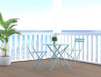 Image showing  3 pc. Bistro Round Table Outdoor Set, Blue