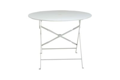 Image showing  Bistro 36 in. Round Table Outdoor Set, White