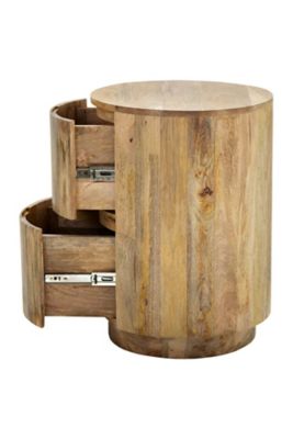 Image showing 5 th Carolina Chair & Table Kingston 2-Drawer Round Nightstand