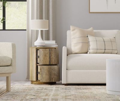 Image showing 10 th Carolina Chair & Table Kingston 2-Drawer Round Nightstand