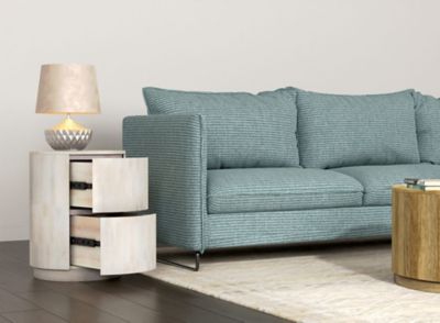 Image showing 5 th Carolina Chair & Table Kingston 2-Drawer Round Nightstand