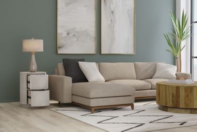 Image showing 7 th Carolina Chair & Table Kingston 2-Drawer Round Nightstand