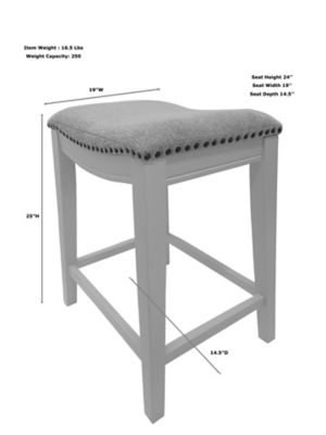 Image showing 5 th Carolina Chair & Table Sawyer Saddle Counter Stools, 2-Pack
