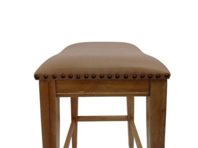 Image showing 4 th Carolina Chair & Table Sawyer Saddle Counter Stools, 2-Pack