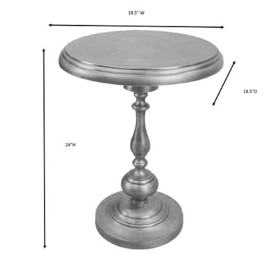 Image showing  Pearson Metal Accent Table, Antique Nickel