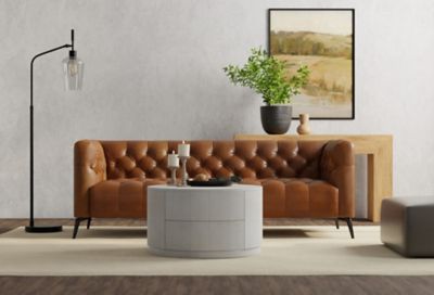 Image showing 7 th Carolina Chair & Table Christa 2-Drawer Round Coffee Table