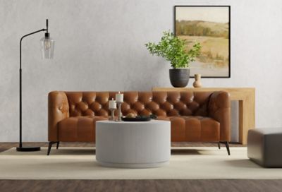 Image showing  Krissa Round Mango Wood Coffee Table