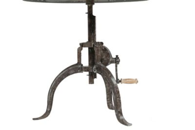 Image showing  Riley Round Adjustable Height Rustic Coffee Table