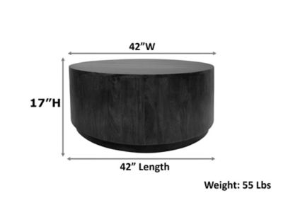 Image showing 8 th Carolina Chair & Table Tamia Round Wooden Coffee Table, 42 in.
