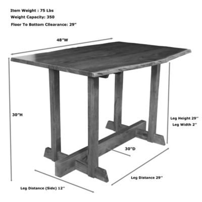 Image showing  Live Edge Dining Table - Natural Acacia