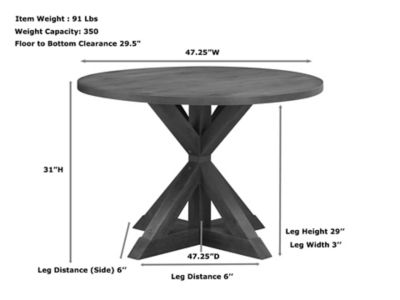 Image showing  Diana Round Trestle Base Dining Table